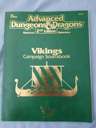 Tsr Ad&d 2nd Ed Vikings Campaign Sourcebook Includes Map