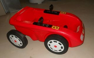Little Tikes Car Toy Ride With Pedals,  Red,  Adjustable Seat.  Ages 4 To 7