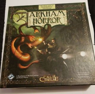 100 Complete Arkham Horror A Call Of Cthulhu Board Game By Fantasy Flight Pub.