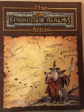 Very Rare: The Forgotten Realms Atlas 1990 1st Print Adv Dungeons & Dragons Tsr