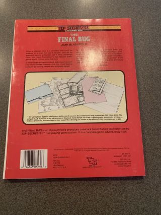 The Final Bug - Top Secret S.  I.  RPG A Solo Operations Book - TSR 7610 - Complete 2