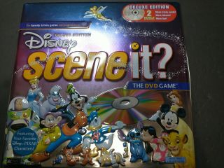 Disney " Scene It? " Deluxe Edition Game Metal Tin 2 Dvds Complete