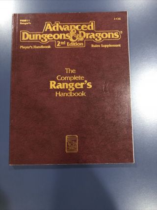 1993 The Complete Ranger’s Handbook,  Ad&d 2nd Ed. ,  Tsr Inc.  (phbr11) (2136)