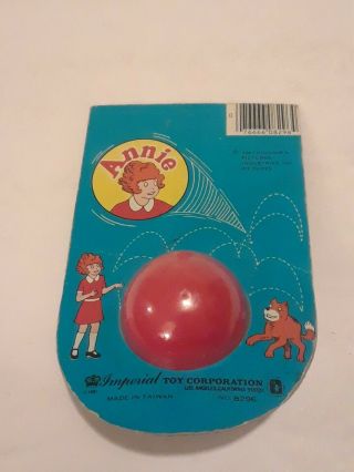 Vintage 1981 Little Orphan Annie Imperial Toy Corp Hi Bounce Ball in Package 2