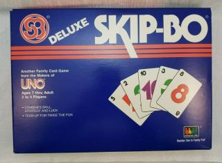 Vintage 1986 Game International Games Uno Deluxe Skip Bo Complete Set