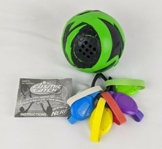 Nerf Cosmic Catch Game Green Ball With All 6 Color Bands & Instructions