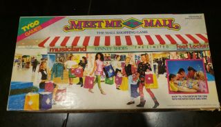 Vintage 1990 Tyco Games Meet Me At The Mall Complete Shopping Girls
