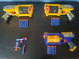 Nerf Gun Bundle Pack Includes 4 Guns And Ammo