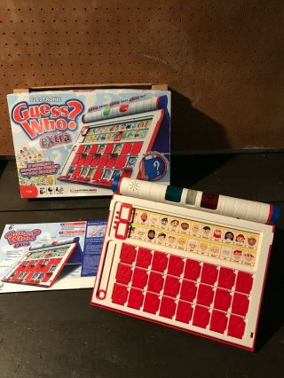 2008 Milton Bradley Hasbro Electronic Guess Who? Extra Game Complete &