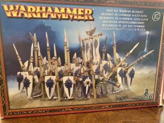 Gw Warhammer Fantasy Age Of Sigmar High Elf Warriors Regiment Partially Assemble