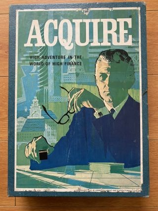 Vintage 1962 Board Game Aquire High Adventure In The World Of High Finance 3m