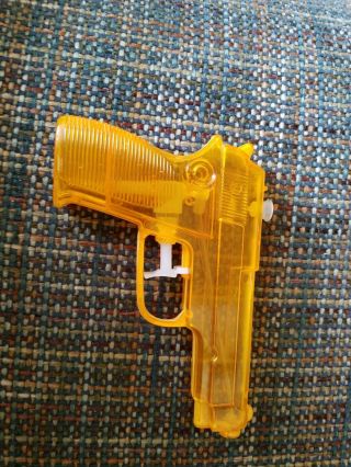 Vintage 1960’s Park Plastics Squirt Water Gun Clear Orange Great 2