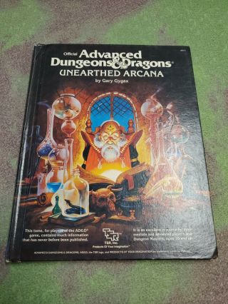 Advanced Dungeons And Dragons - Unearthed Arcana 1985 Gygax Tsr