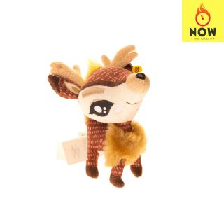 Dsquared2 Deer Plush Soft Toy Logo Charm Faux Fur Detailing Embroidered