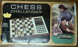 Vintage Fidelity Chess Challenger " 7 " Box Instructions Collectible Game