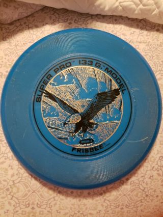 Pro 133 G Model Eagle Vintage 80s Wham - O Frisbee Flying Disc Rare Blue