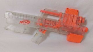 Nerf N - Strike Clear Deploy Cs - 6 Dart Blaster With Clip And Red Laser Light