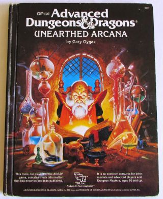 Ad&d Unearthed Arcana Advanced Dungeons & Dragons Tsr 1985 1st Edition 1st Print