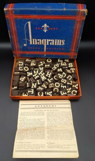 Vintage Eye Rest Anagrams Ivory Edition Game The Embossing Company
