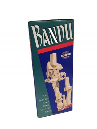 Vtg Bandu Game Stacking Milton Bradley Tower Building 1991 90s Complete,  Extra