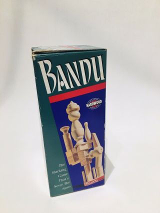 VTG Bandu Game Stacking Milton Bradley Tower Building 1991 90s Complete,  Extra 3