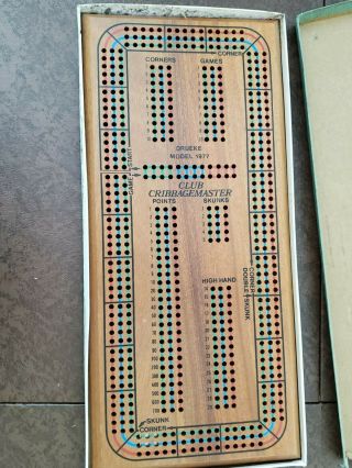 Old Stock Drueke Once - A - Round 3 Track Cribbage Board Club Cribbage Master 2
