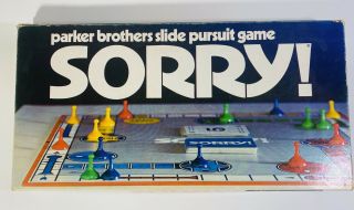 1972 Sorry Game By Parker Brothers Complete In