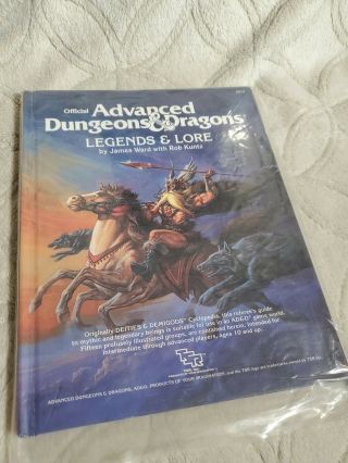 Vintage Ad&d Book Legends & Lore Tsr 1984 Advanced Dungeons And Dragons