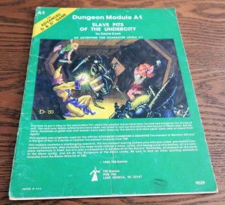 Advanced Dungeons & Dragons Module A1 Slave Pits Of The Undercity 1980 Tsr 9039