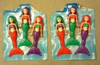 6 Water Sun & Fun Dive Mermaids - Pool Or Tub Toy For Ages 3,  (see Photo)