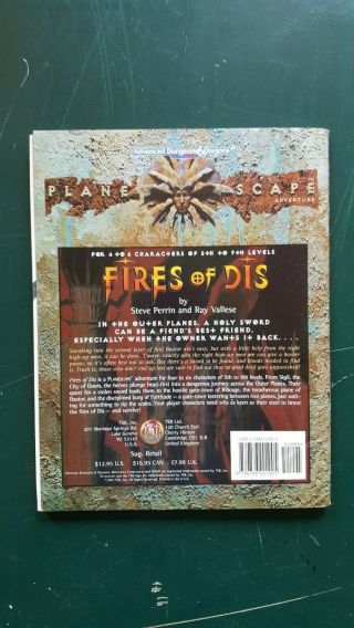 Advanced Dungeons & Dragons Fires of Dis 2nd Ed Planescape Adventure TSR 2608 2