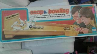 Vtg 1973 1986 Ideal Games Snap Bowling Miniture Bowl Game W/box