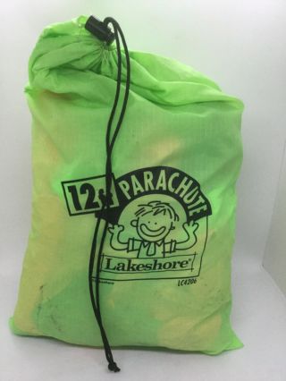 Lakeshore 12 Ft Play Rainbow Parachute 10 Handles Outdoor Game Toy Storage Bag