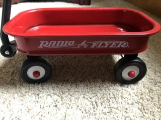 Kids Toy Mini Radio Flyer Little Red Wagon - Estimated 12 X 7.  5 X 2 - Scratches