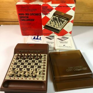 Vintage Mini Sensory Chess Challenger Electronic Game Fidelity Complete Set