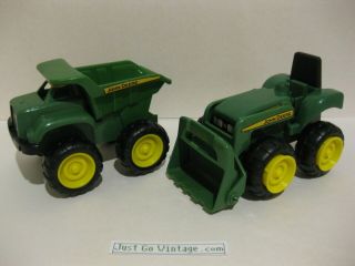 John Deere Toys For Kids Sandbox Vehicles (2 Pack) Green Truck Play Set