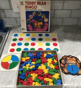 Vintage 80’s Teddy Bear Bingo Board Game - Media Materials - Nearly Complete