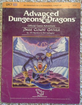 Uk7 - Dark Clouds Gather - Advanced Dungeons & Dragons - Ad&d Tsr.