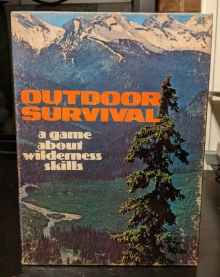 Vintage Avalon Hill Game Outdoor Survival Bookcase Board Game D&d Complete