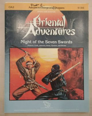 Oa2 - Night Of The Seven Swords - Oriental Adventures - Advanced Dungeons & Drago