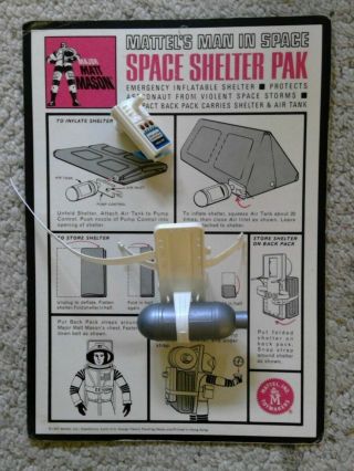 Vintage Major Matt Mason Space Shelter Pak With Card 1967 Mattel