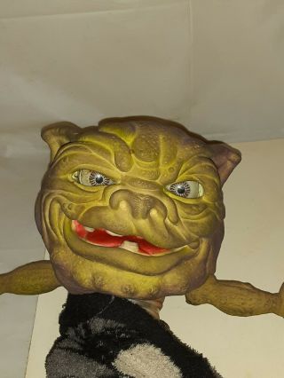 Vintage 1987 Boglins Drool Monster Hand Puppet.  Seven Towns,  Mattel