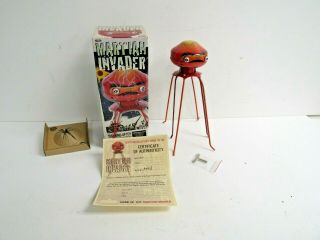Schylling Martian Invader - Tin Wind - Up Toy W/original Box