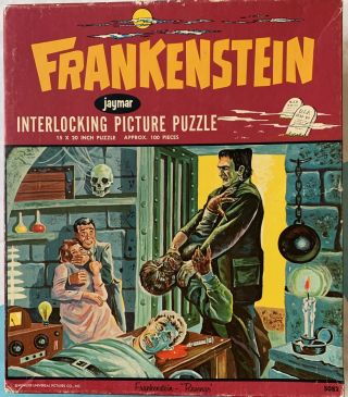Vintage 1960s Jaymar Frankenstein Revenge Puzzle