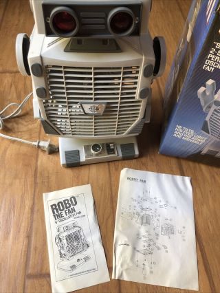 Vintage 1980s Robo The Fan Space Age Robot Fan Oscillating w/Original Box 2