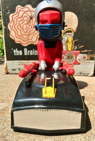 1956 Z Man The Brain Dual - Motorized Space Robot W/display Box,  Missles.