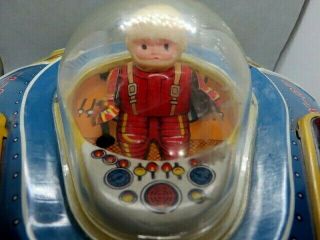 Vintage Tin Litho Space Ship Toy X - 07 Japan Action 3