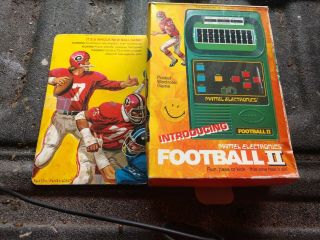 Mattel Electronics Football 2 Handheld Game 1978 W/ Box Need Battery Plug Fixed