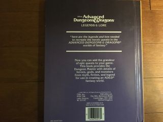 Advanced Dungeons and Dragons Legends,  Lore 2013 Official 1984 Ward Kuntz 2