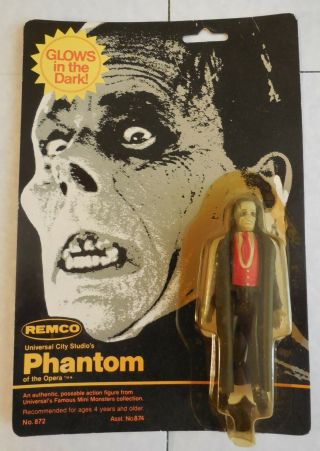 Vintage 1980 Remco 3.  75 Inch Phantom Of The Opera Universal Monsters Figure Nip